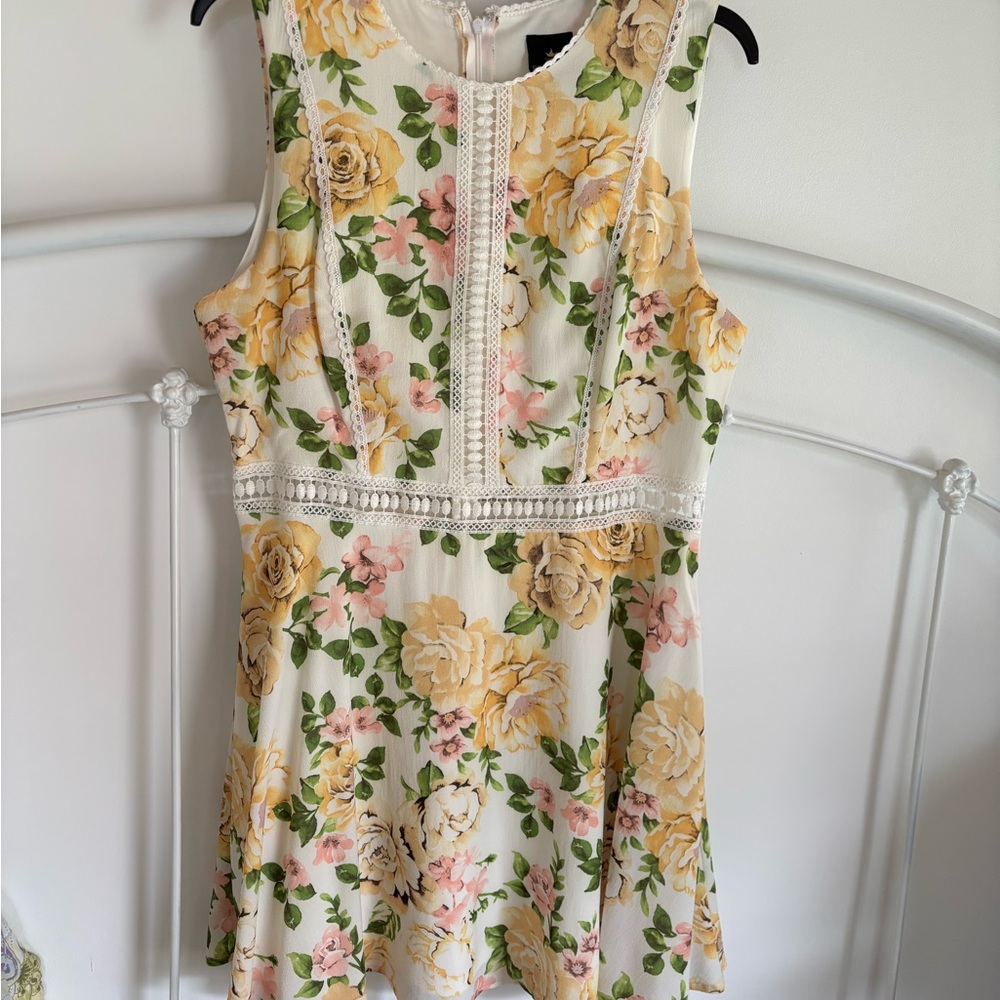 Disney Princess Floral Dress with Lace Trim spring summer wedding formal dressy